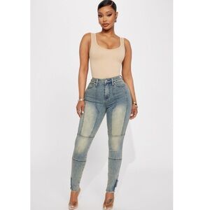 Fashion Nova Block His Number Stretch Skinny Jeans